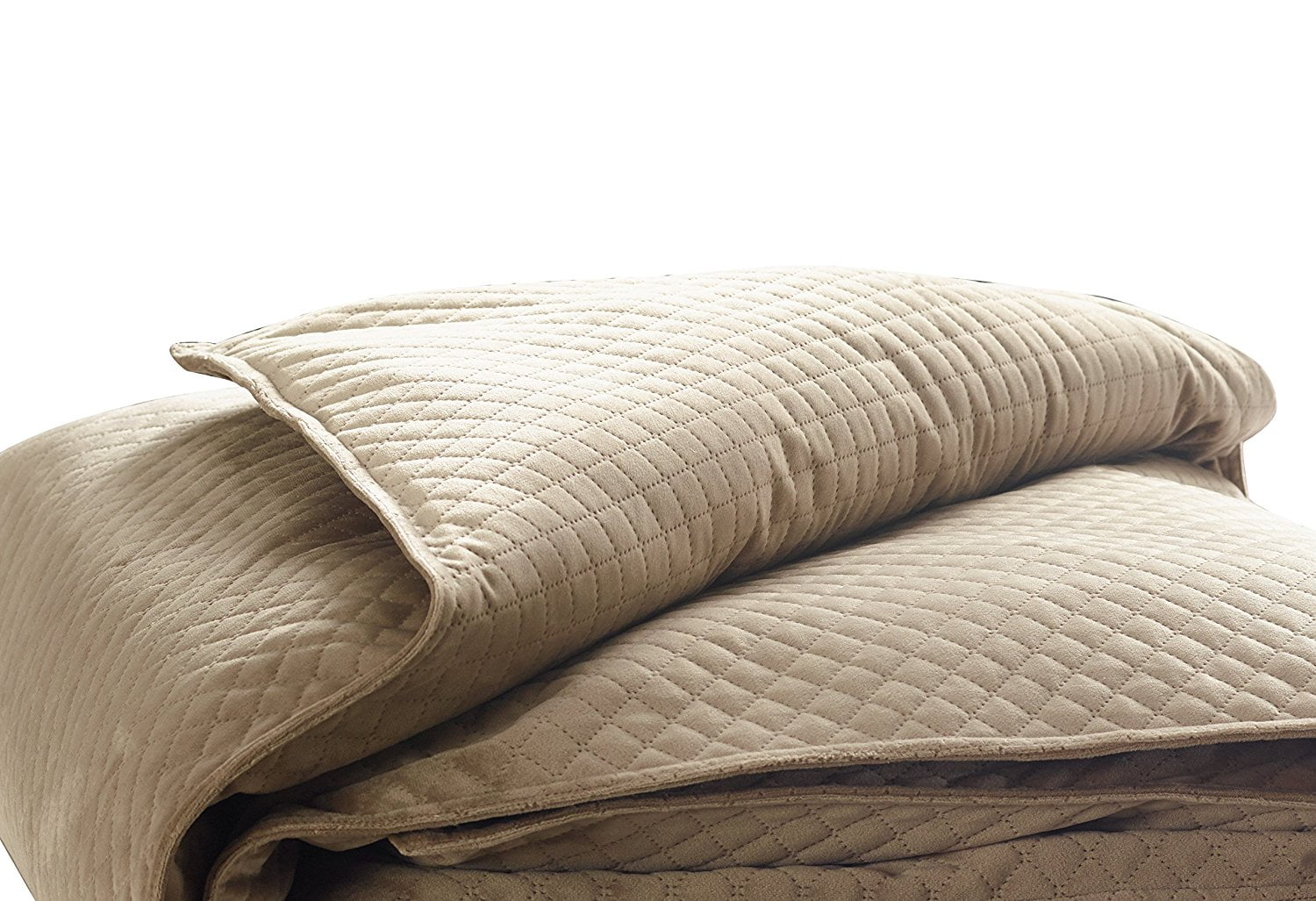 BlanQuil Quilted Weighted Blanket (Taupe 15lb)