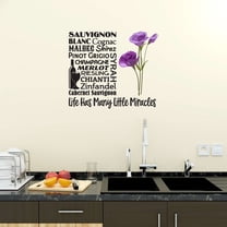 Blanc Zinfandel Many Miracles Champagne Merlot Pinot Bubbly Mousseux Winery Spirits Vineyard Grapes Grapevine Ruby Red Roses Flowers Decorating Ideas Wall Decal Sticker - Size: 20 In X 18 In