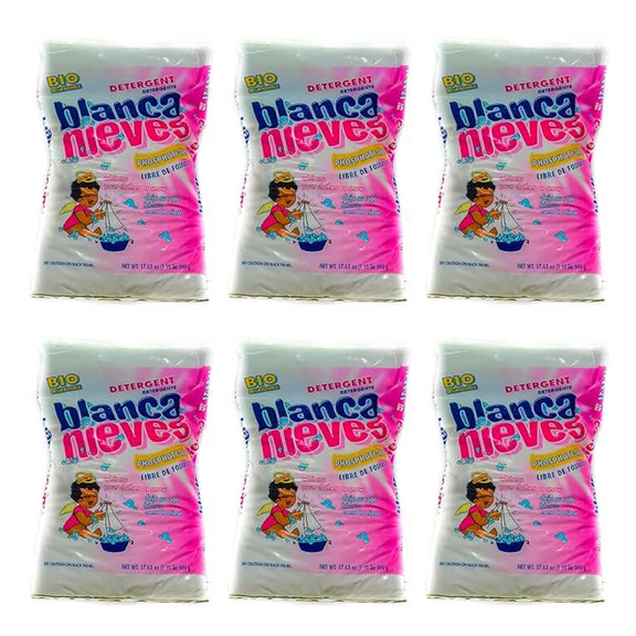 Blanca Nieves Powder Laundry Detergent ( 6 X 1.10 lb)   Phosphate-Free 6 Pack