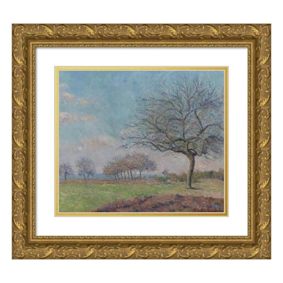 Blanche Hoschedé-Monet 17x15 Gold Ornate Wood Frame and Double Matted Museum Art Print Titled - Giverny