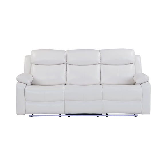 Blanche White Reclining Sofa with LED Lights
