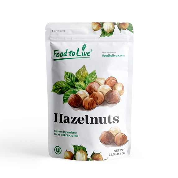 Blanched Hazelnuts, 1 Pound — Kosher, Raw, Vegan — by Food to Live