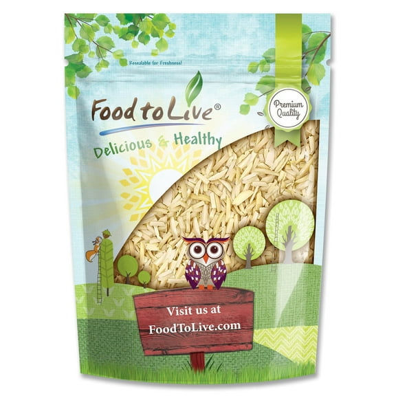 Blanched Slivered Almonds, 0.5 Pounds  Kosher, Vegan  by Food to Live