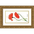 thumbnail image 1 of Blanchet, Karl 14x9 Gold Ornate Wood Framed with Double Matting Museum Art Print Titled - Parade coquelicots III, 1 of 4