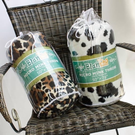 Blancho Bedding - [Animal Tiger Brown] Micro Mink Throw Blanket 14.5 OZ filling