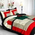 thumbnail image 1 of Blancho Bedding ONITIVA-CFT01058-1BRK-MPTP Beauty Demi Quilted Patchwork Down Alternative Comforter Set, Red - Twin Size, 1 of 1