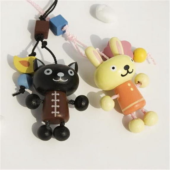 C009-BLRA Black Cat & Rabbit - Cell Phone Charm Strap Camera Charm Strap & Handbags Charms