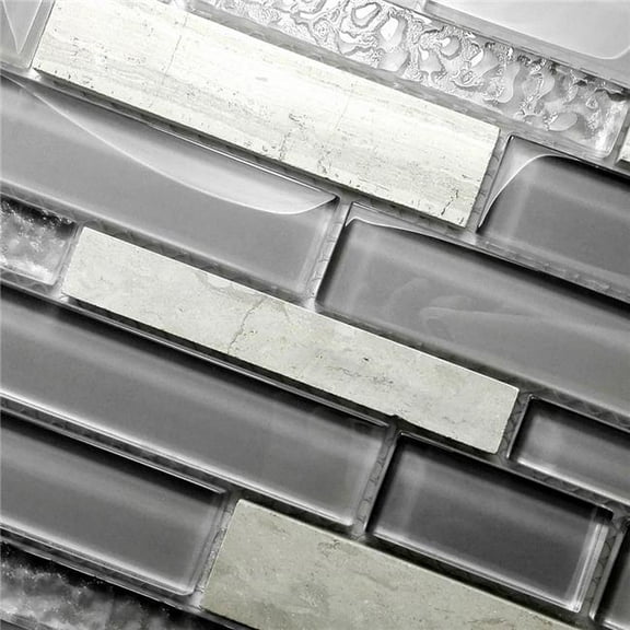 Blancho TIL-JFD-STG23011-10PC Milky Way Design Peel & Stick Mosaic Decorative Wall Tile, Multi Color - 10 Piece