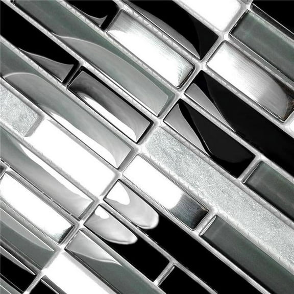 Blancho TIL-JFD-XY021-1-6PC Piano Keyboard Design Peel & Stick Mosaic Decorative Wall Tile, Multi Color - 6 Piece