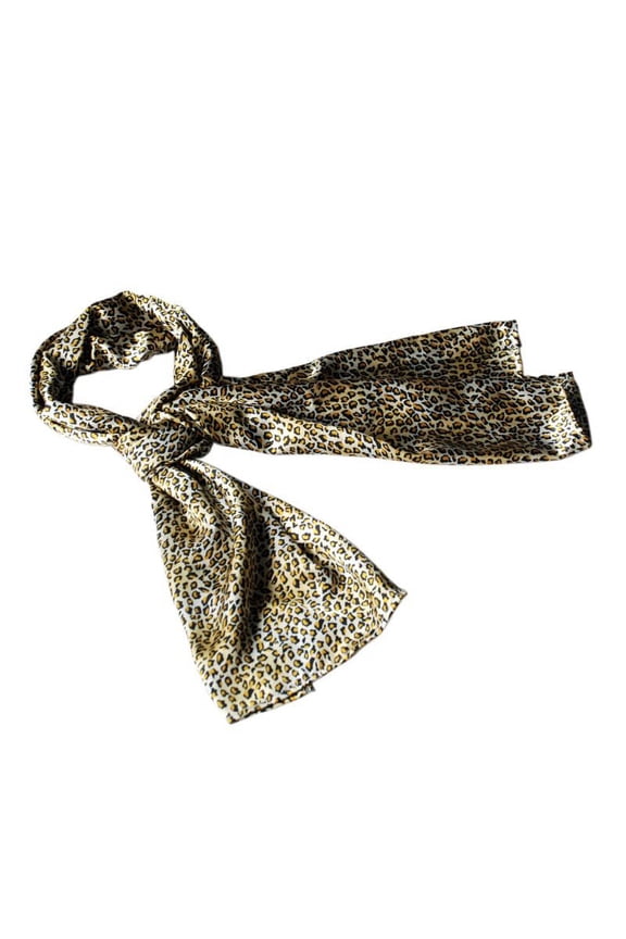 Blancho Tangerine Elegant Leopard Print Comfy Silky Scarf/Wrap/Shawl(Large)