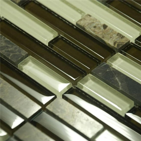 Blancho TIL-JFD-XY022-6PC The Keyboard Design Peel & Stick Mosaic Decorative Wall Tile, Multi Color - 6 Piece