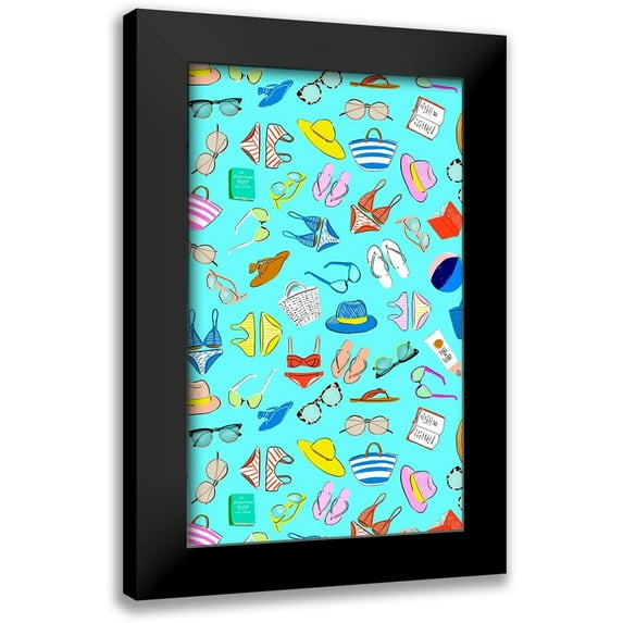 Blanckslate 10x14 Black Modern Framed Museum Art Print Titled - Soak up the Sun Collection E