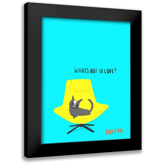 Blanckslate 12x14 Black Modern Framed Museum Art Print Titled - Mod Cats I