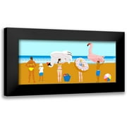 Blanckslate 14x8 Black Modern Framed Museum Art Print Titled - Beachy Keen Collection D