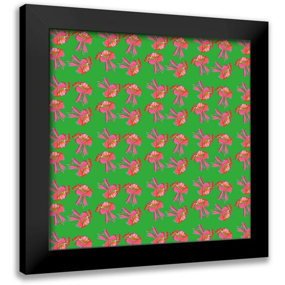 Blanckslate 15x15 Black Modern Framed Museum Art Print Titled - Christmas Foliage Collection F