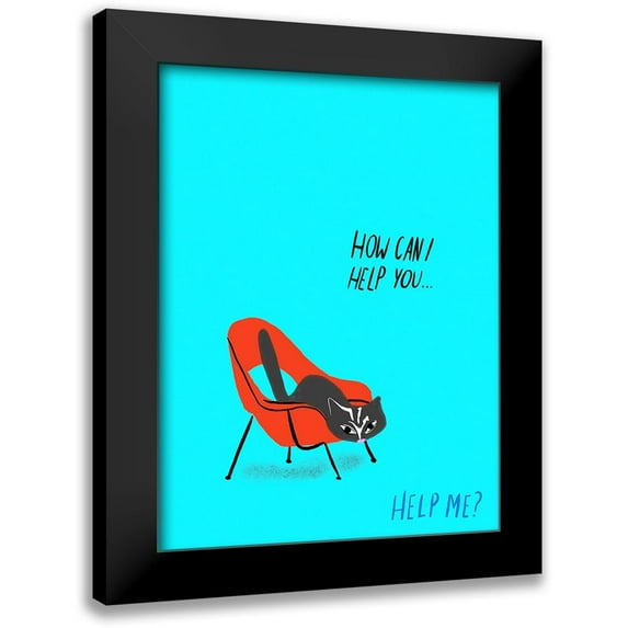 Blanckslate 15x18 Black Modern Framed Museum Art Print Titled - Mod Cats III