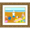thumbnail image 1 of Blanckslate   18x15 Gold Ornate Wood Framed with Double Matting Museum Art Print Titled - Beachy Keen Collection A, 1 of 4