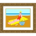 thumbnail image 1 of Blanckslate 32x25 Gold Ornate Wood Framed with Double Matting Museum Art Print Titled - Beachy Keen II, 1 of 4