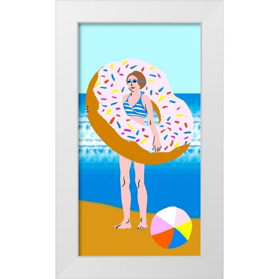 Blanckslate 9x14 White Modern Wood Framed Museum Art Print Titled - Beachy Keen Collection B