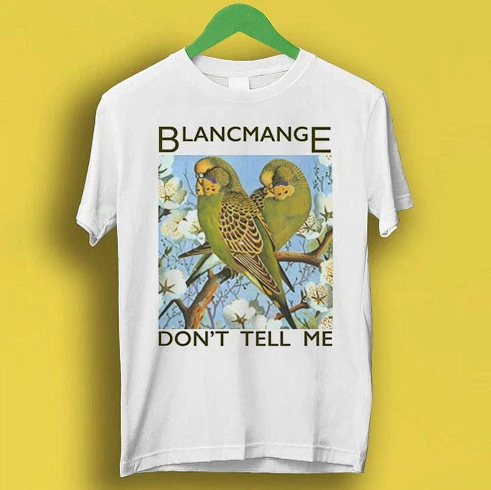 T-shirt Blancmange 'Don't Tell Me' – Synth Pop Anni 80, Retrò, Taglia L, Bianca