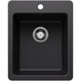 thumbnail image 1 of Blanco 443237 Liven 16-3/4" Drop-In/Undermount Single Basin Silgranit Bar Sink - Black, 1 of 7