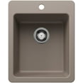 thumbnail image 1 of Blanco 443237 Liven 16-3/4" Drop-In/Undermount Single Basin Silgranit Bar Sink - Truffle, 1 of 7