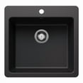 thumbnail image 1 of Blanco 443226 21 in. Liven Silgranti Single Bowl Dual Mount Kitchen Sink - Coal Black, 1 of 7