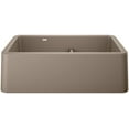 thumbnail image 1 of Blanco 402322 Ikon 33" Farmhouse Double Basin Silgranit Kitchen Sink - Truffle, 1 of 7