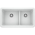 thumbnail image 1 of Blanco 402324 33 in. Ikon Apron Low Divide Kitchen Sink, White, 1 of 7