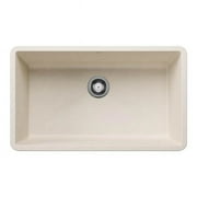 Blanco 443084 32 in. Precis Silgranti Super Single Undermount Kitchen Sink - Soft White