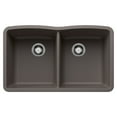 thumbnail image 1 of Blanco 440185 Diamond 32" Undermount Double Basin Silgranit Kitchen Sink - Volcano Gray, 1 of 7