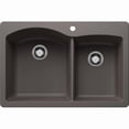 thumbnail image 1 of Blanco 443100 1.75 in. Diamond Dual Mount Silgranit Kitchen Sink - Volcano Grey, 1 of 7