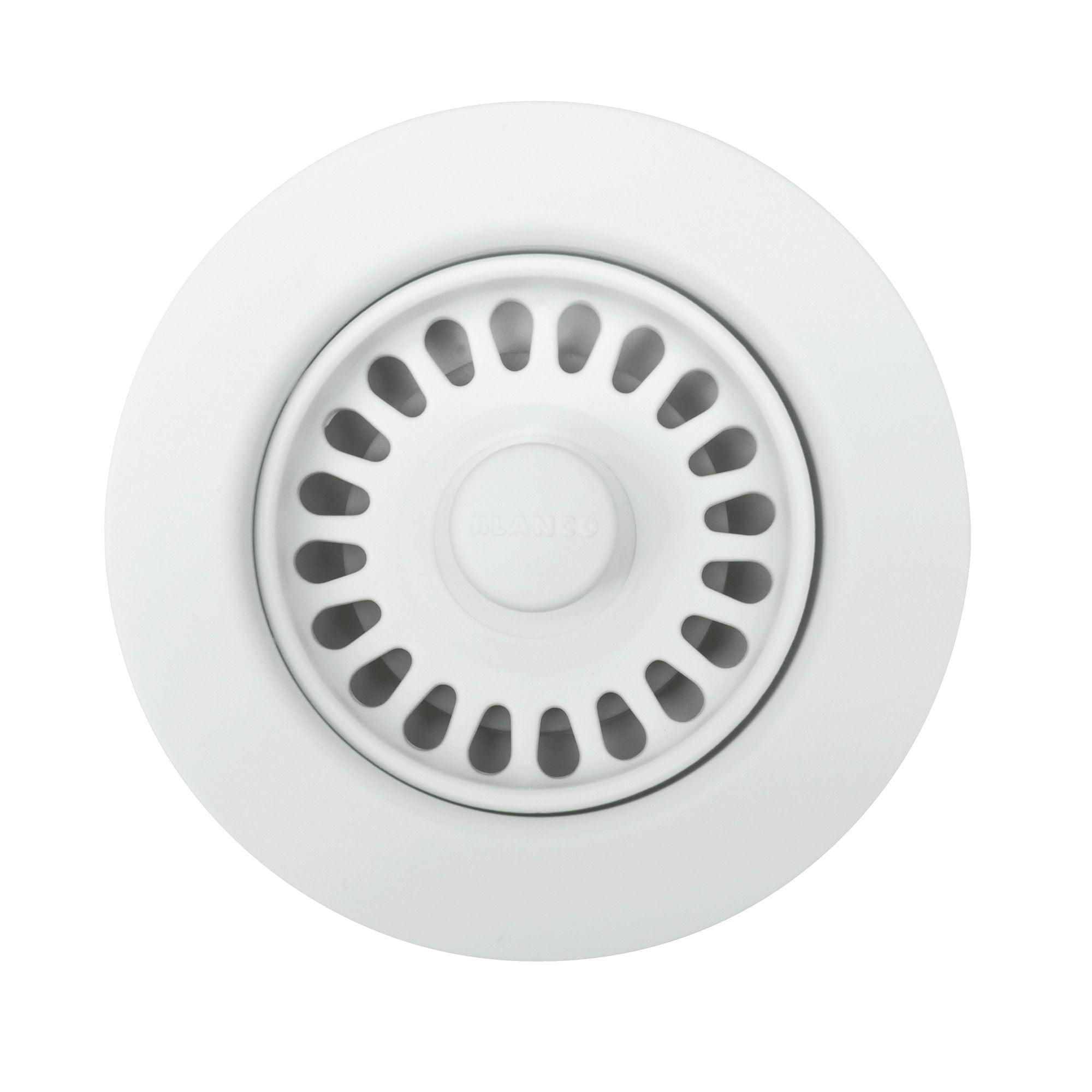 White Plastic Kitchen Sink Basket Strainer with Lock Mount