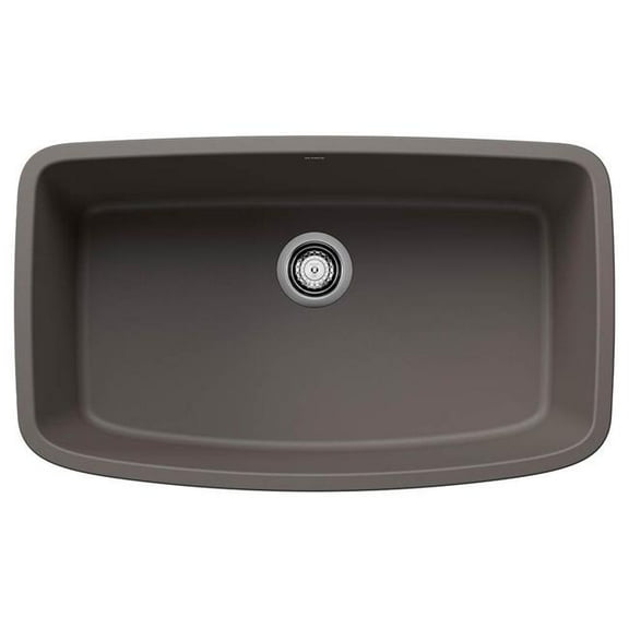 Blanco 443128 32 in. Valea Silgranti Super Single Undermount Kitchen Sink - Volcano Gray