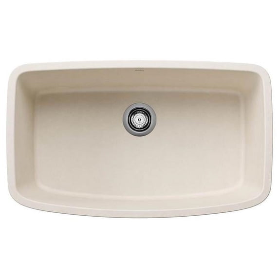 Blanco 443091 32 in. Valea Silgranti Super Single Undermount Kitchen Sink - Soft White