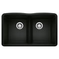 thumbnail image 1 of Blanco 442914 Diamond Equal Double Low Divide Kitchen Sink, Coal Black, 1 of 7