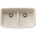 thumbnail image 1 of Blanco 443089 Valea Equal Double Low Divide Kitchen Sink - Soft White, 1 of 7