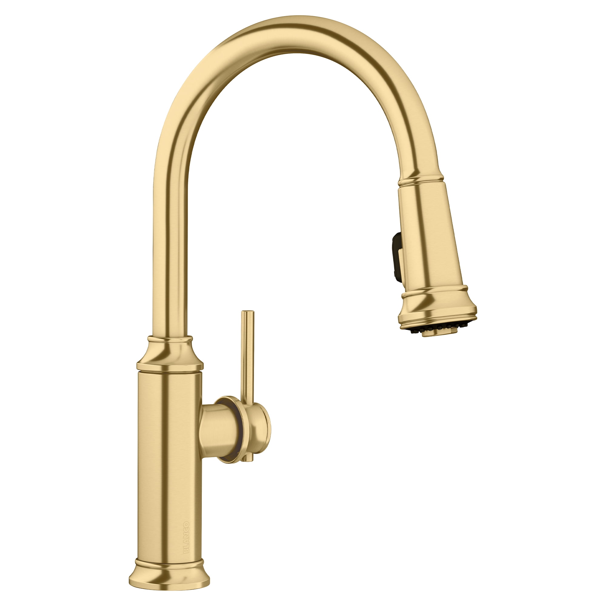 Satin Gold High Arc Pull Down Kitchen Faucet