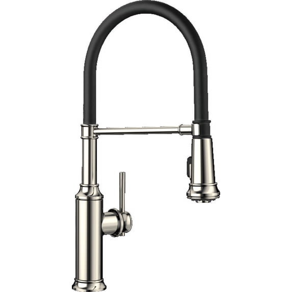 Polished Nickel 442510 EMPRESSA Pull-Down Dual Spray Semi-Pro Kitchen Faucet, 1.5 GPM