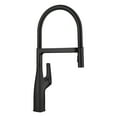 thumbnail image 1 of Rivana Semi Pro Single Handle Gooseneck Pull-Down Sprayer Kitchen Faucet, Matte Black, 1 of 3