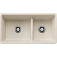 thumbnail image 1 of Blanco 443080 Precis Reversible Kitchen Sink with 1.75 in. Low Divide - Soft White, 1 of 7