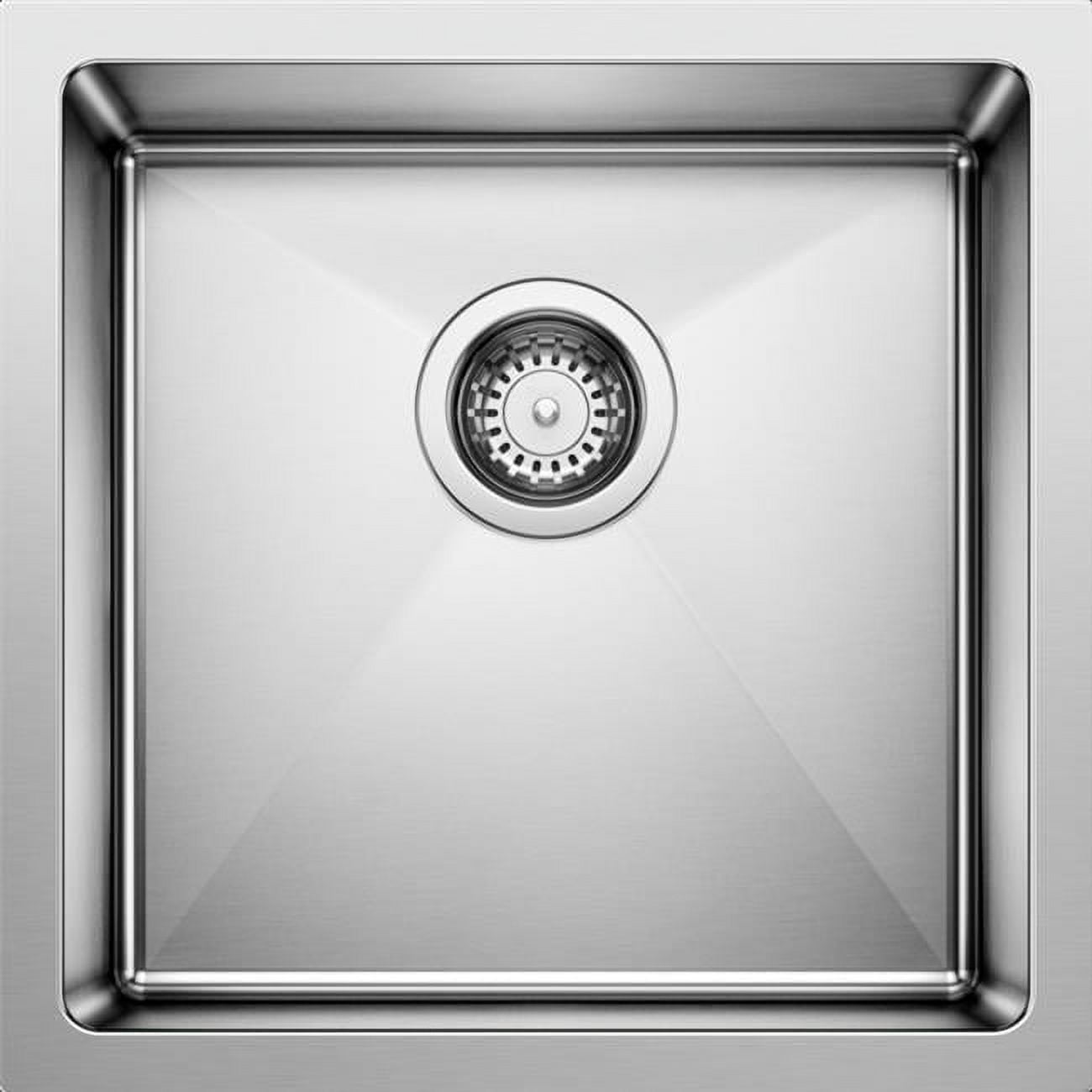 Quatrus 17" Stainless Steel Undermount Bar Sink