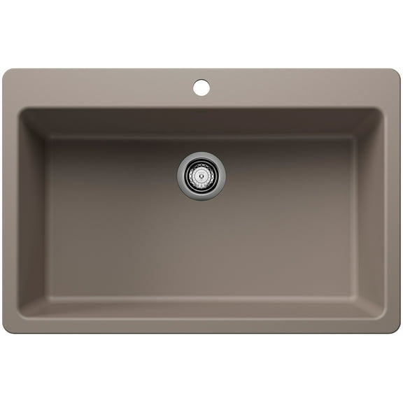 Blanco 443197 Liven 33" Drop-In/Undermount Super Single Basin Silgranit Kitchen Sink -