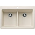 thumbnail image 1 of Blanco 443205 Liven 33" Drop-In/Undermount 50/50 Double Basin Silgranit Kitchen Sink -, 1 of 7