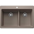 thumbnail image 1 of Blanco 443214 33 x 22 in. 1H 2B Dual Mount Kitchen Sink - Truffle, 1 of 7