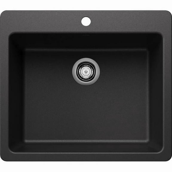 Blanco 443219 25 x 22 in. 1H 1B Dual Mount Kitchen Sink - Anthracite