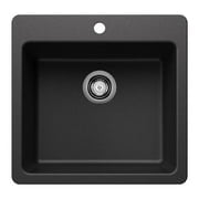 Blanco 443229 Liven 21" Drop-In/Undermount Single Basin Silgranit Kitchen Sink - Cinder