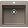 thumbnail image 1 of Blanco 443229 Liven 21" Drop-In/Undermount Single Basin Silgranit Kitchen Sink - Truffle, 1 of 7