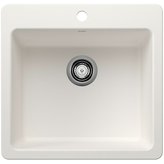 Blanco 443229 Liven 21" Drop-In/Undermount Single Basin Silgranit Kitchen Sink - White