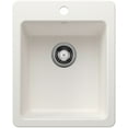 thumbnail image 1 of Blanco 443237 Liven 16-3/4" Drop-In/Undermount Single Basin Silgranit Bar Sink - White, 1 of 7